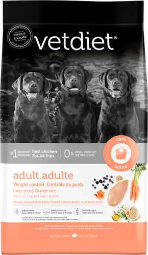 Vetdiet® Adult Large Breed Chicken & Rice Weight Control Formula Dog Food