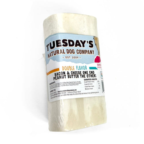 The Natural Dog Company Double Filled Bone - Bacon & Cheese / Peanut Butter