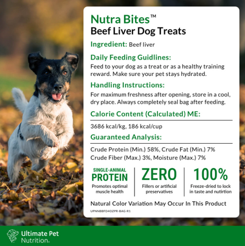 Ultimate Pet Nutrition Nutra Bites™ Beef Liver Dog Treats (4 oz)