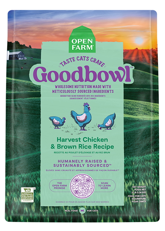 Open Farm Goodbowl™ Harvest Chicken & Brown Rice Recipe for Cats (7 Lb)