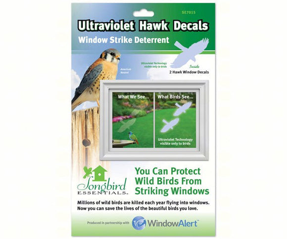 Songbird Essentials Window Hawk Transparent Deterrent (1-Count)