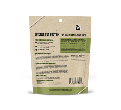 Vital Essentials Freeze Dried Raw Rabbit Bites Cat Treats