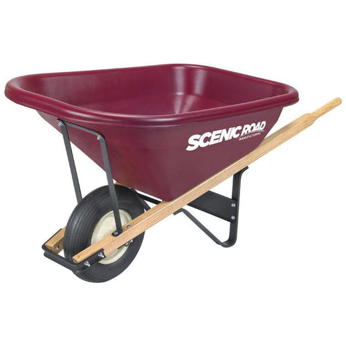 SCENIC ROAD SINGLE WHEEL WHEELBARROW W/RIBBED