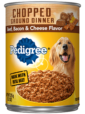 PEDIGREE® Wet Dog Food Chopped Ground Dinner with Beef, Bacon & Cheese Flavor