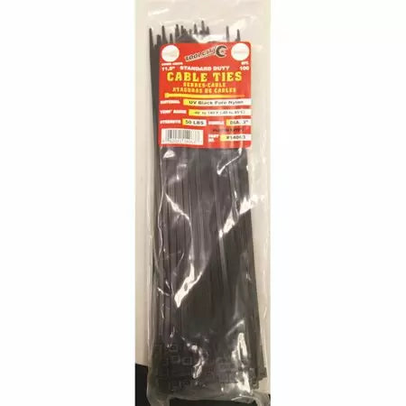 Tool City Standard Duty Cable Ties 50 lb. Tensile Black 11.8