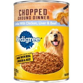 Dog Food, Chopped Combo, 22-oz.