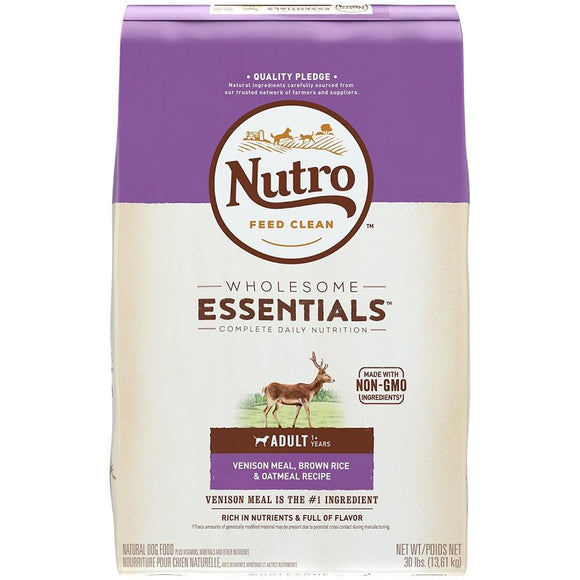 Nutro Wholesome Essentials Adult Venison Meal, Brown Rice and Oatmeal Dry Dog Food