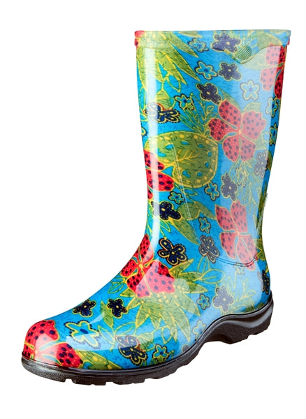 Sloggers Women's Rain & Garden Boot Midsummer Blue Design