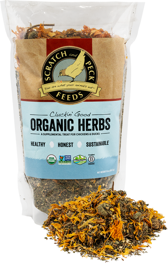 Scratch and Peck Feeds Cluckin’ Good Organic Herbs