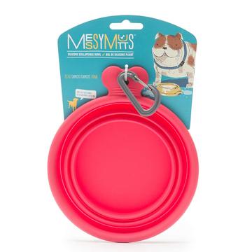 Messy Mutts Silicone Collapsible Bowl (Blue, Medium (3 Cup))