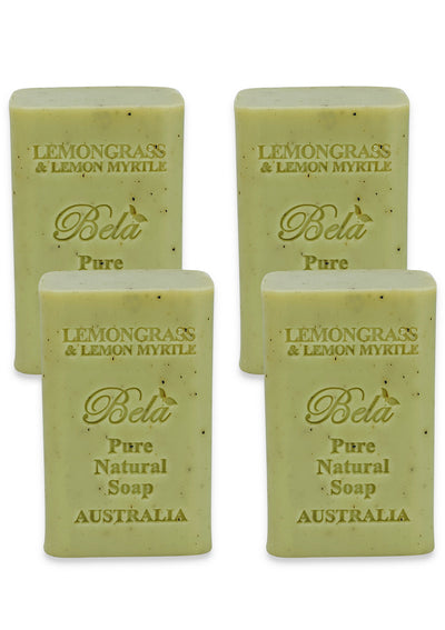 Bela Pure Natural Soap, Lemongrass & Lemon Myrtle, 5.7 Oz - 4 Pack