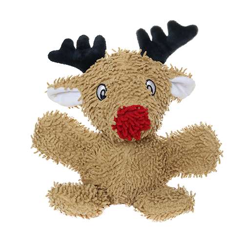 VIP Products Mighty® Micro Ball Medium Reindeer Holiday Squeaky Dog Toy (Medium Reindeer)