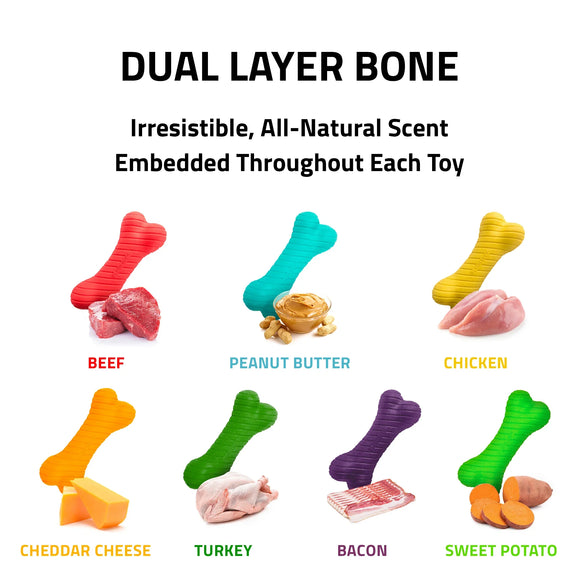 Playology Dual Layer Bone Dog Toy