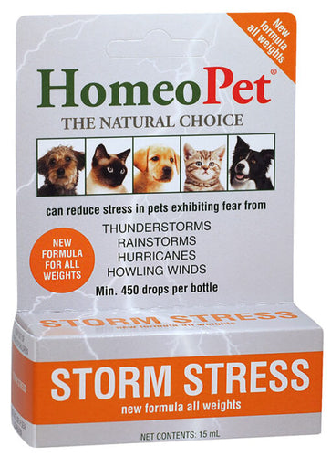 Homeopet Storm Stress Relief Medicine Liquid Drops For Dog Puppy Cat Kitten 15ml,