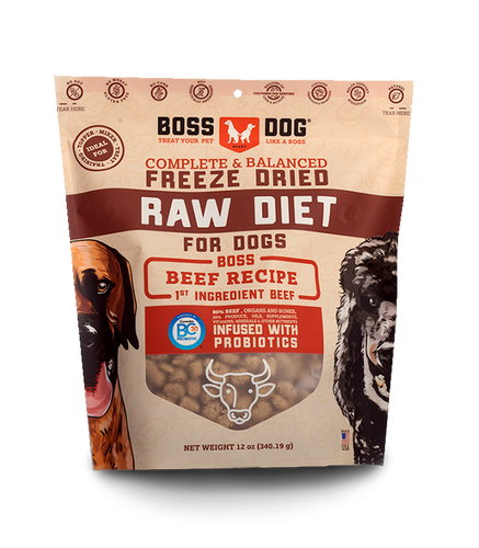 Boss Dog® Brand Freeze Dried Raw Diet Beef Recipe for Dog