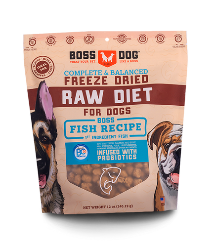 Boss Dog® Brand Freeze Dried Raw Diet Fish Recipe for Dog