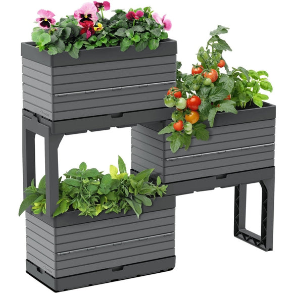 SOUTHERN PATIO FLEXSPACE RAISED BED GARDEN SYSTEM (GRAY)