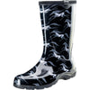 Sloggers Women's Rain & Garden Boot Horse Black Design