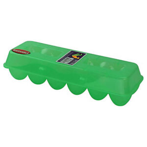 EGG CARTON PLASTIC GREEN 12EGG