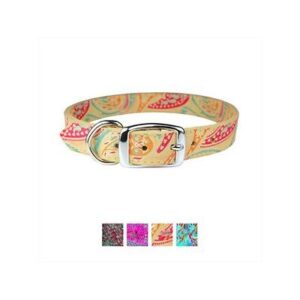 PAISLEY LTHR COLLAR 20" SAND