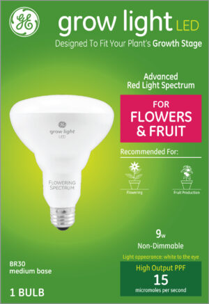 GROW LIGHT LED BULB FLWRS 9W
