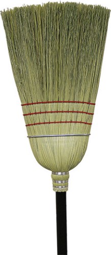 CORN BROOM YUCCA BLK HNDL TAN BR