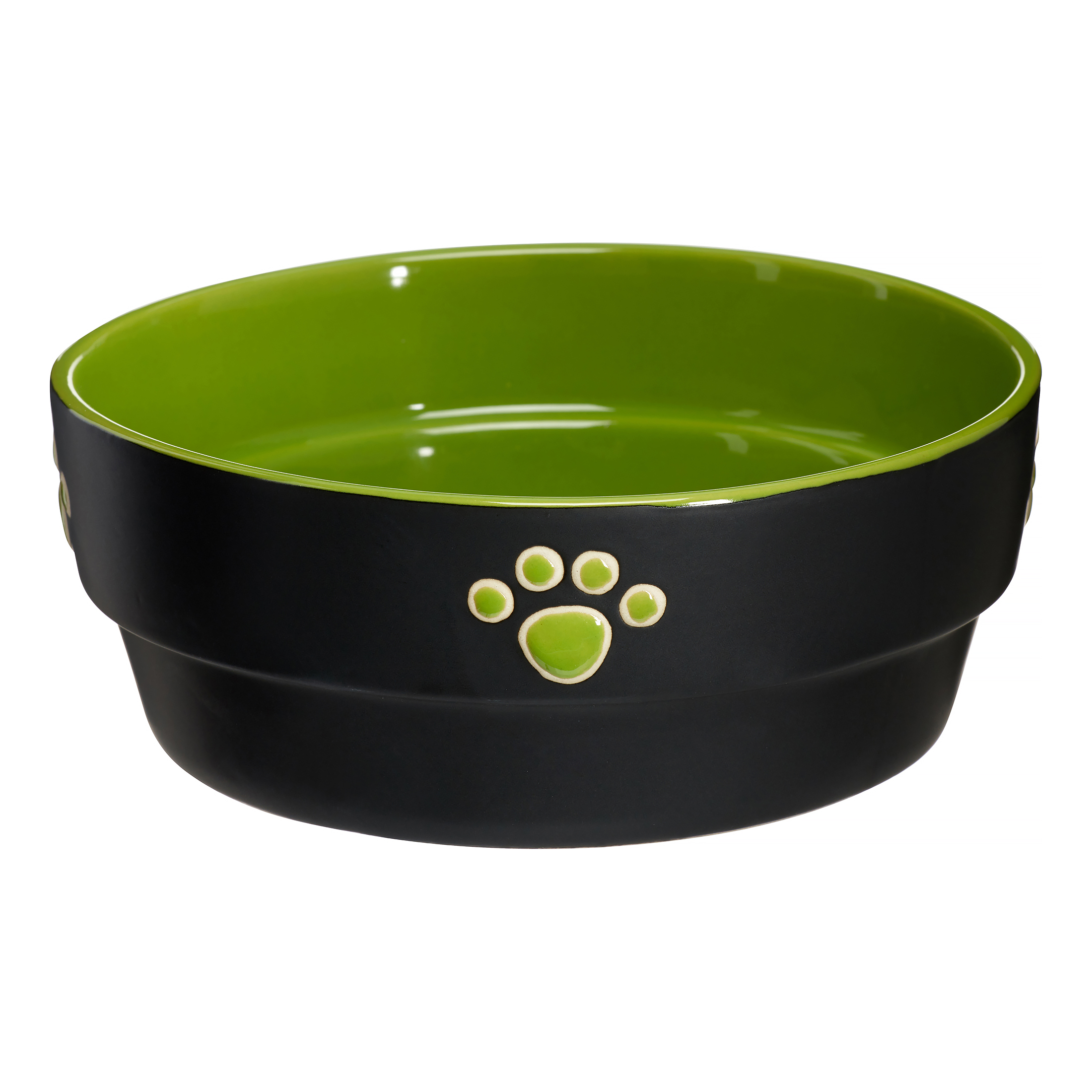 FRESCO DOG DISH 7IN GREEN