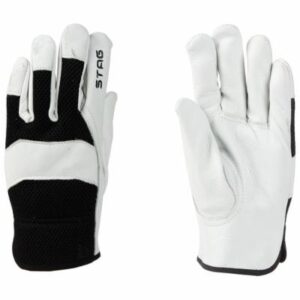 COWHIDE MESH BACK GLOVES LG