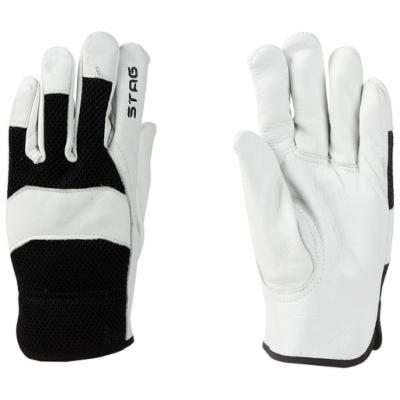 COWHIDE MESH BACK GLOVES LG