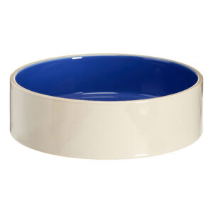 STONEWARE PET DISH 9.5 IN
