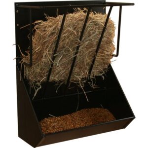 HAY & GRAIN FEEDER BLACK 24"
