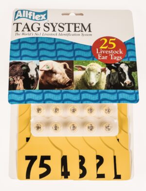 EAR TAG ALLFLEX LG YEL 51-75 25P