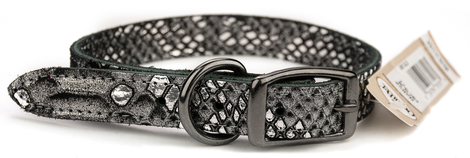 LTHR COLLAR NAT SLV 3/4"X20"