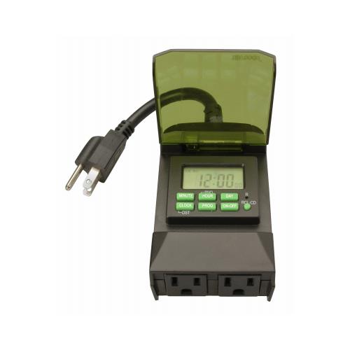 TIMER 2OUTLET 7DAY OUTDOOR