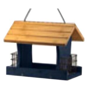 12" BLUE WOOD FDR W SUET CAGES