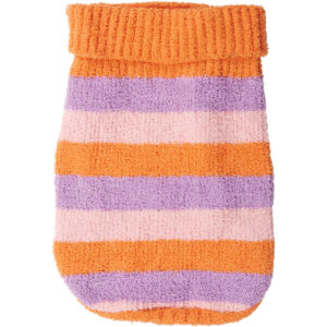 DOG STRIPE SWEATER ORANGE XS