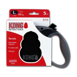 KONG RETRACT LEASH LG BLACK