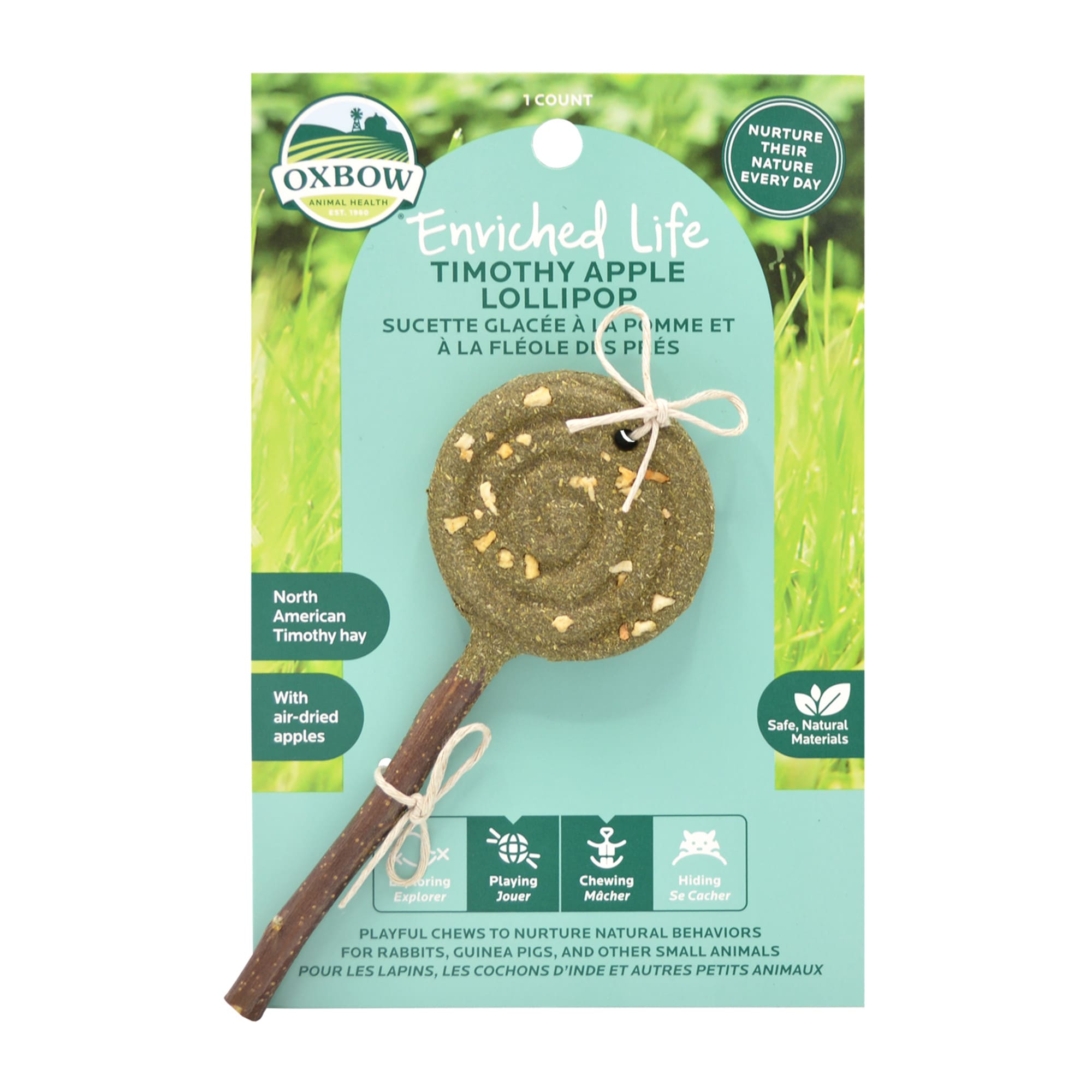 OXBOW TIM HAY APPLE LOLLIPOP