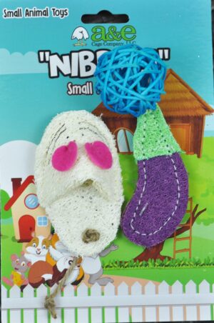 NIBBLES LOOFAH ASST CHEW 2PK