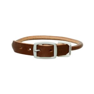 ROLLED LTHR COLLAR 1X21" BRN