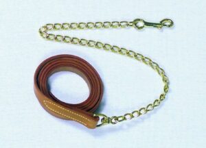 LEAD LTH W/ CHAIN 6 FT BRWN