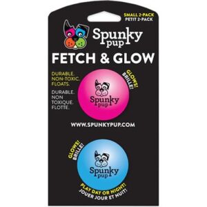 FETCH & GLOW DOG BALL 2PK SM