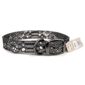 LTHR COLLAR NAT SLV 1"X24"