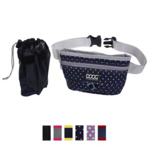 DOOG TREAT POUCH BL/WHT LG
