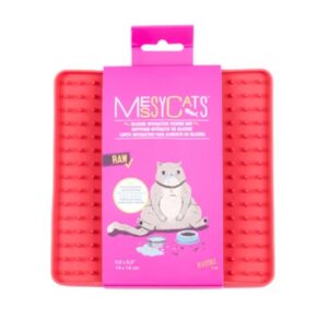 MESSY CAT FEED MAT 5.5" RED