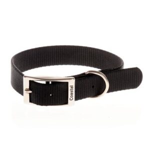 DOG COLLAR SNGL PLY BLACK 5/8X14