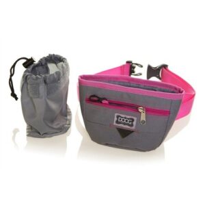 DOOG TREAT POUCH GRY/PINK LG
