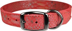 LTHR COLLAR NAT RED 1/2"X10"