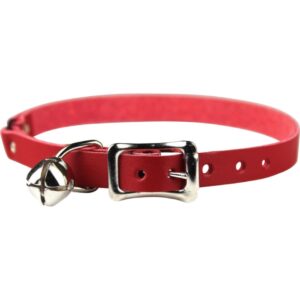 LEATHER CAT COLLAR RED