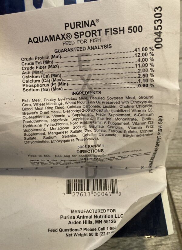 AQUAMAX 500 SPORTFISH 50LB - Image 3
